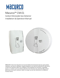 Thumbnail of document Manual - CM-E1 Carbon Monoxide Gas Detector
